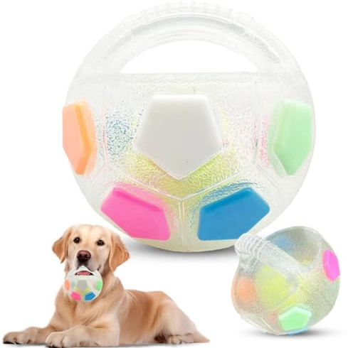 Zinueen trollboll hundar anti-stressboll hund, oförstörbar anti-stressboll hund med handtag, lugnar rädsla och lindrar tristess, robust gummiboll för små hundar, bitleksak