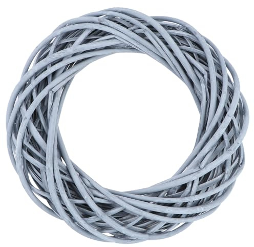 LIFKICH Weidenkranz aus Weidenrattan Silber Flexibel und Robust Selbstgemacht Dekoration für Haustür Adventskranz und Weihnachtsdeko