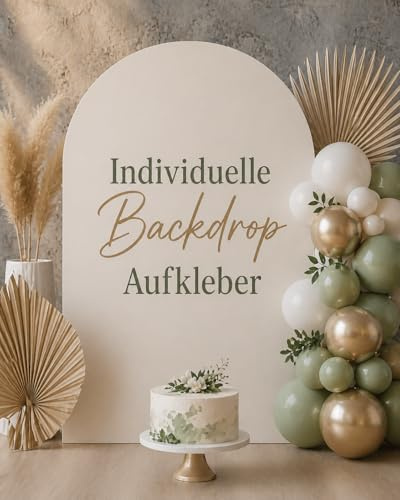 Personalisierter Schriftzug Aufkleber – Backdrop Vinyl Dekal für Hochzeit, Geburtstag, Events & Spiegel – Wetterfest & Hochwertig