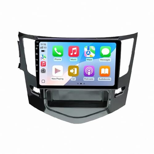 Radio Coche 2 DIN con Carplay y Android Auto para BYD Surui F5 E5 2012-2016 Enlace Espejo, Navegación, Siri, Aux, Bluetooth, Airplay, Lectura de Vídeo, 4 Nuclear 4G+64G
