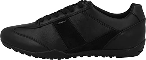 Geox U Wells A, Sneakers Uomo, Nero, 39 EU
