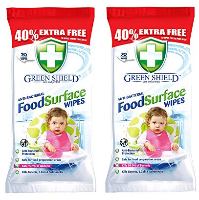 100 Extra Large Anti-Bacterial Food Surface Wipes /2 Packs 50