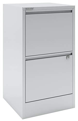 Bisley Home Filer, 2 HR-Schubladen, Metall, 645 Lichtgrau, 40 x 41.3 x 67.2 cm