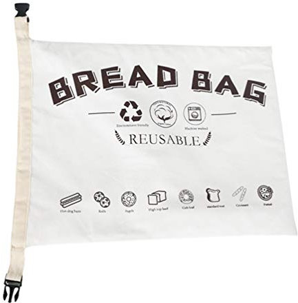 BESTonZON Unbleached Cotton Bread Bag Loaf Pouch Release Buckle for Fresh Storage for Homemade Bread