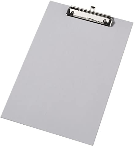 VELOFLEX 4814781 - Planchette à pince Grey Elegance, DIN A4, en carton, pince métallique avec œillet de suspension, écritoire, clipboard, 1 pièce