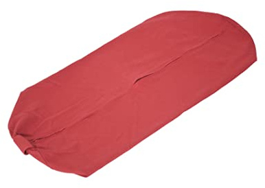 yogawood Yogabolster Kapok lang Bolsterbezug für die längeren Bolster mit den Maßen: L 76 X Ø 23 cm (13 cm länger als Bolster klassisch), Farbe: Rot