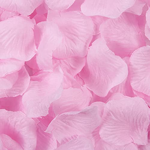 Haobase 2000 petali di rosa artificiali per San Valentino, proposta, matrimonio, decorazione da tavolo (rosa chiaro)