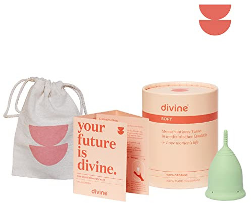 Divine Menstruationstassen SOFT, Green, (M, Green, Soft)