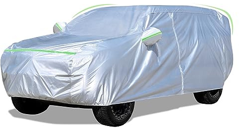 YINOK SUV Car Cover (191-207 inches) - Universal Fit, Waterproof, Dupont Oxford, All Weather, Hail Protector, Sun Protection, Door Zipper