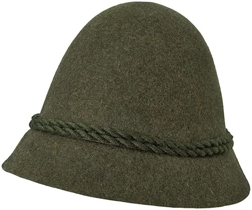 La Chasse® Schinderhannes-Trachtenhut Stopselhut Jagdhut Försterhut Oliv & braun von Oefele Jagd & Outdoor 100% Wolle Made in Germany für Jäger oder Fasching