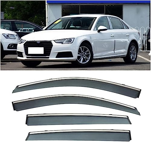 DIOTTI 4 Piezas Deflector Ventana Lateral para Audi A4 2017-2022, Visera Ventana Lateral Coche Toldos Ventilación Visera Ventana Lateral