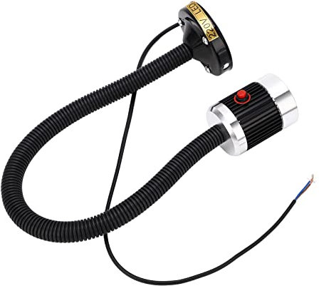 Magnetische LED-Leuchte mit Rundem Sockel, Flexible Schwanenhals-Arbeitslampe für Werkbank, Autoreparatur, CNC-Maschinenbeleuchtung (5W)