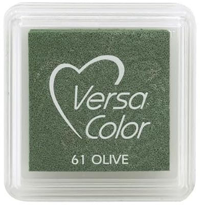 Artoz Ministempelkissen VersaColor in Olive (Grün) – 34 x 34 mm – Stempelfarben auf Wasserbasis – Stempelkissen-Farbe zum Stempeln auf Papier, Karten für Einladungen, Grüße oder zur Hochzeit