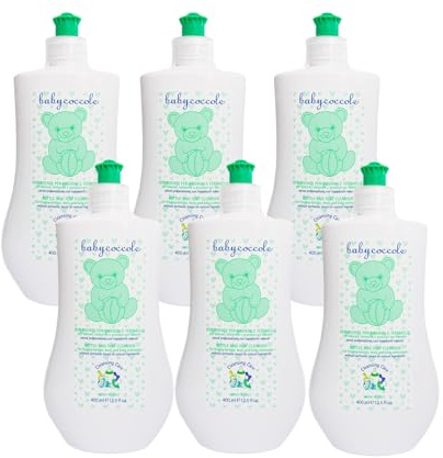 Babycoccole KIT 6 DETERGENTE PER BIBERON CIUCCI TETTARELLE con Enzimi di Origine Naturale, Senza Profumo, Detergente Biberon, Rimuove Residui Cibo e Sanitizza, Dermatologicamente Testato - 6x400ml