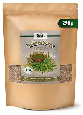 Biojoy Ajedrea Orgánica (250 g), secada y triturada, Té de Ajedrea (Satureja hortensis L.)