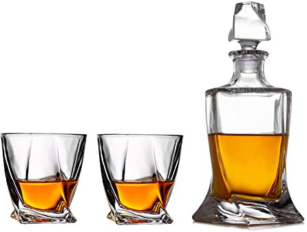YOtat Verres À Whisky - Verres À Scotch Premium 7,7 Oz - Ensemble De 6 Verres À L'Ancienne - Verres À Vin - Cadeau en Cristal pour Petit Ami Papa (Lot De 2 Tasses)