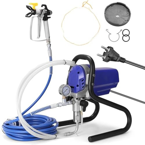 Cashwise Pulverizador sin Aire de pulverización de Pintura eléctrica, rociador de Pintura de Pared de Alta presión con medidor de presión, Pistola de pulverización de Pintura Profesional