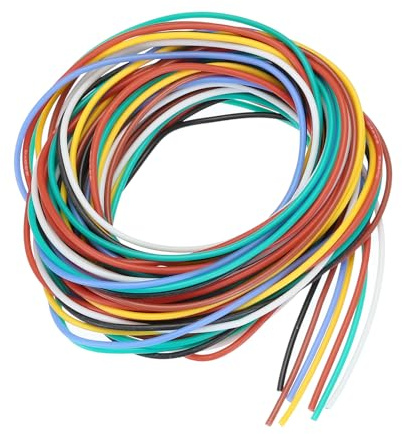 QUARKZMAN 28 AWG 0.088mm² Flexibel PVC Elektronik Kabel 3m, 1.2mm OD Verzinnter Kupferdraht für RC-Flugzeuge, Lastwagen, Auto, DIY Batterieklemmenkabel (7 Farben）