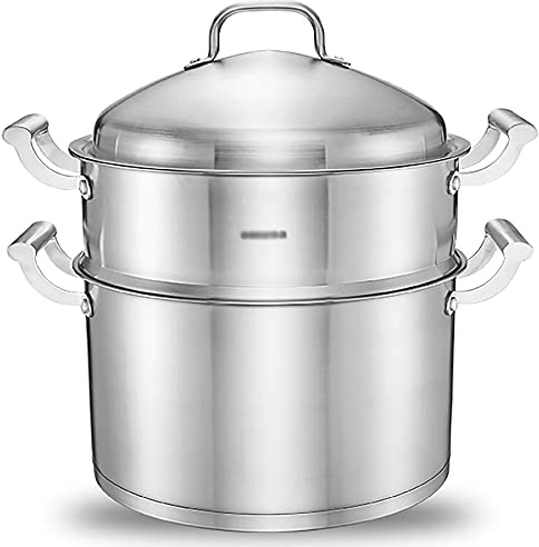 ANSNOW Steamer Pot/Soup Pot Thickened German Layer Household Cookware Induction Cooker/28Cm