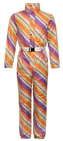 Funky Alps - Retro Rainbow Skianzug - Unisex Retro-Regenbogen-Ski-Outfit - Wind- und wasserdicht - Perfekt für Après-Ski - Erhältlich in den Größen S bis XXL