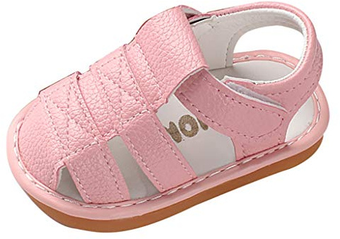 LOIJMK Zapatos de niña solo sandalias caminantes primeros zapatos de niño bebé novela zapatos de bebé zapatillas y zapatos deportivos para niñas, Rosa., 15-18 meses