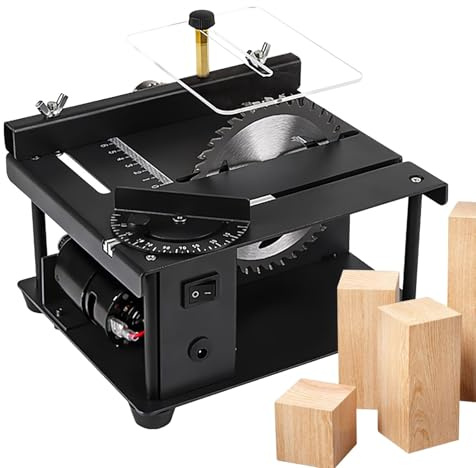 kinrguiyuez Portable Table Saw | Handmade Sanding Cutting Machine | Woodworking and Metal Craft Table Saw with 7 Adjustable Precision Speed