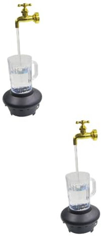 Abaodam 2 Ensembles Ornements de Robinet Home Decor Jardin - Décoration extérieure décoration d'accueil jardigel Fontaine de Robinet pour la Cour Bec verseur Invisible Plastique