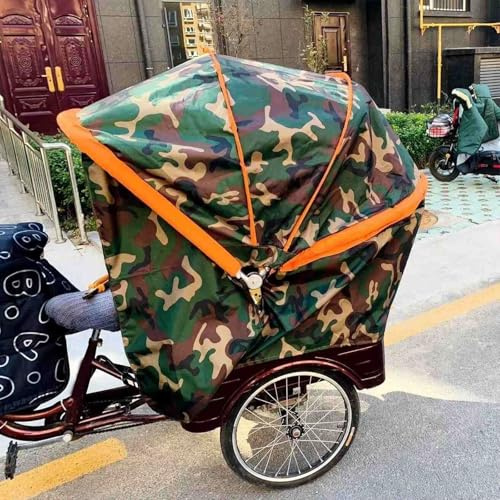 Waterproof Trike Cover, Outdoor Storage for 3 Wheel Bikes, Foldable Tricycle Awning, Suitable for Various Tricycle Types