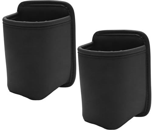 Ollanoos ​2 Stück Universal Getränkehalter aus Leder für Auto Tür, Kratzfester Organizer für Flaschen & Tassen, Schont die Autotür & hält Getränke griffbereit
