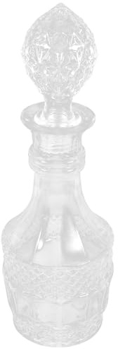 SECFOU Decanter per Whisky in Vetro Spesso da 500 Ml, Bottiglia Trasparente Creativa per Liquori e Vino, Contenitore Stabile e Facile da Versare per Uso Domestico e Ristorazione