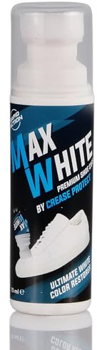 Max White Shoe Whitener | Instant Colour Restorer for Leather, Canvas and Trainers | Restores Original Color | Water-Resistant and Long-Lasting (75ml)