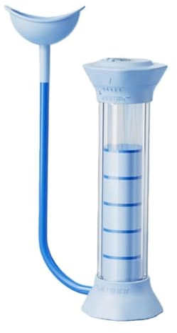 Aundhegrtt Dispositif D'Entraînement Respiratoire Haltère Numérique avec Trous d'air Réglables, Capacité de Charge, Idéal pour la Respiration Abdominale, Bleu.