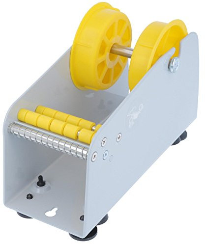 TE-Office Etikettenspender Labelspender aus Stahl für Haftetiketten Tisch und Wandgerät manuell bis 75 mm