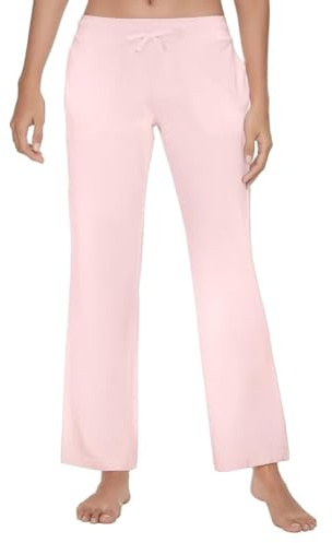 U2SKIIN Women's Pyjama Bottoms, 100% Cotton Comfortable Women's Pyjama Pants Lounge Pants (Pink, S)