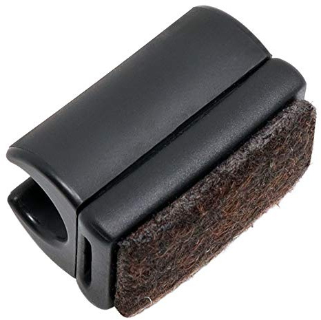 Adsamm® / 4 x Klemmschalengleiter mit Filz/Schwarz/ø 10-11 mm/Rund/Schalengleiter mit austauschbarem Filz für Stahlrohstühle