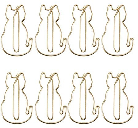 12-teilige Büroklammern Katze, Büroklammern aus Metall, Binderclips zum Organisieren von Belegen, Sammeln von Fotopostkarten, Klassifizierung von Dateien, Lesezeichen