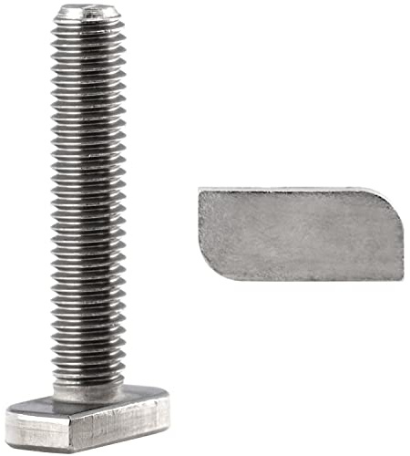 FASTON® Hammerkopfschrauben M8x60 mm aus Edelstahl A2 V2A (10 Stück) Gewächshaus Ankerschrauben Schrauben Hammerkopf Hammerschrauben Zubehör Rankhilfe Schienen Solarpanele Gasrohren