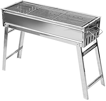 LCRACK BBQ-Grill,Ergonomie Stabil Dauerhaft Grill Draussen tragbar Falten Multifunktions Holzkohle Grillfeuer (Größe : Klein)