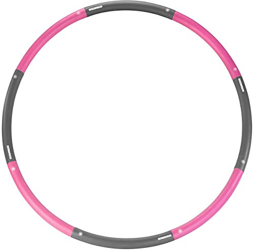 PEARL Sports Fitnessreifen: Hula-Hoop-Reifen mit Schaumstoff-Ummantelung, 1,35-1,8 kg, Ø 73-98 cm (Hulahoop-Reifen Sport, Massage-Hula-Hoops, Bauchtrainer)