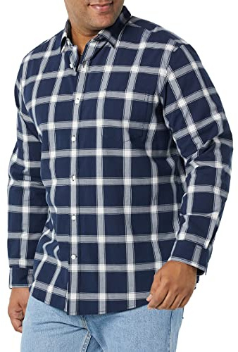 Amazon Essentials Homme Chemise en Popeline Extensible À Manches Longues Et Coupe Standard