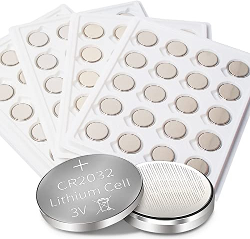 100-Pack Lithium Button Cell CR2032 Batteries 3V Coin Cell Battery for Watches Toys Calculators Flashlights