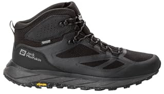 Jack Wolfskin Herr Terraventure Texapore Mid M promenadsko, svart, 47 EU