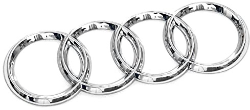 Audi 4F98537422ZZ Ringe Emblem Zeichen Heckklappe Logo, Chrom/Silber, nur Avant, nur ab Produktion 09/2008