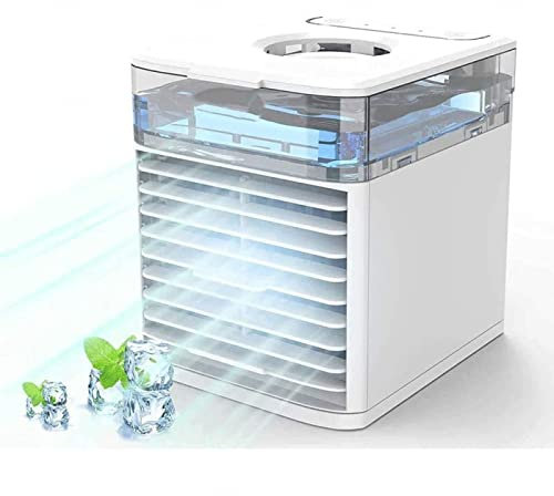 Ventilador De Agua Y Hielo , Fuente De AlimentacióN Por Cable Usb Aire Acondicionado Portatil Coche - 3 Velocidades Ajustables Ventilador Aire Frio - para El Dormitorio De La Oficina De Viajes En Casa