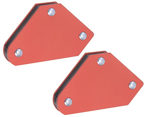 sourcing map 2uds Mini Flecha Soldadura Imán Soporte, 10LBS 45, 90, 135 Grados Ángulo Arco Tig Mig Magnético Metal Abrazaderas Trabajo Herramientas para Soldar, Soldadura, Montaje