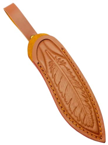 Aibote Leder-Messerscheide für feste Klinge, gerade Messerscheide, EDC, taktisches Holster mit Gürtelschlaufe für die Jagd
