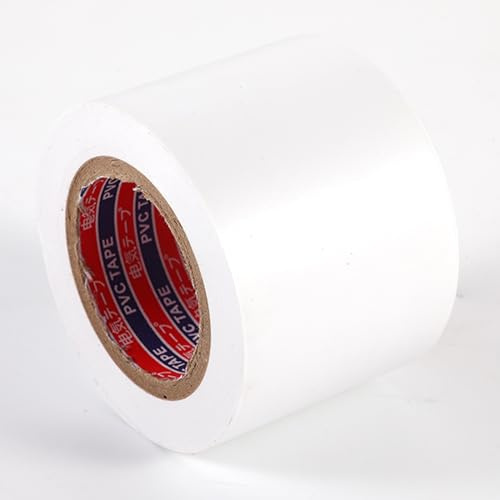 QHC sehen Wide Electrical Tape Waterproof, 50mm x 20m, Strong Self-Adhesive PVC Insulation Tape for Insulating, Repairing and Protecting Electrical Wires,1 Roll White