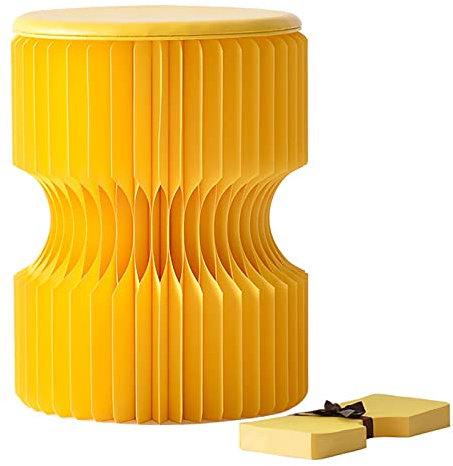 GArcan Runder zusammenklappbarer Hocker mit weicher Polsterung, tragbarer, Leichter niedriger Hocker, Stuhl für Wohnzimmer, Schlafzimmer, Ankleidezimmer, Klapphocker, Moderne Kunst, Fußhocker, Otto