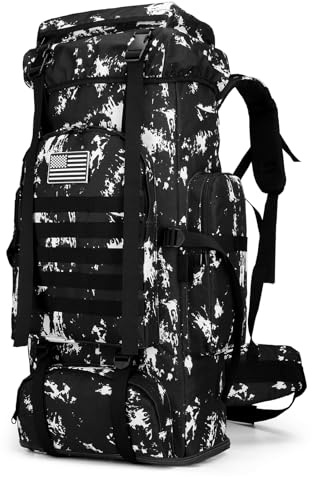 W WINTMING Wanderrucksack für Herren, 70 l/100 l, Camping-Rucksack, Militärrucksack, Molle-Rucksack, 3 Tage Assault Pack zum Klettern