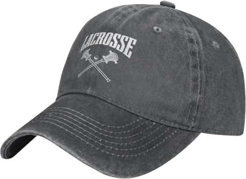 FJQWKLF Lustige Lacrosse-Geschenke für Damen und Herren, Baseballkappe, Trucker-Mütze für Herren, Damen, Golf, Papa, Hüte, Schwarz